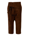 Saint Laurent Womens Cropped Suede Droped Shorts 34 Brown