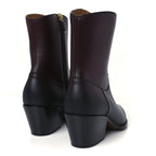 Christian Dior Shaded Calfskin Ombre L.A. Ankle Boots 37 Black Rouge