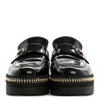 Chanel Shiny Calfskin Platform Loafers 37 Black