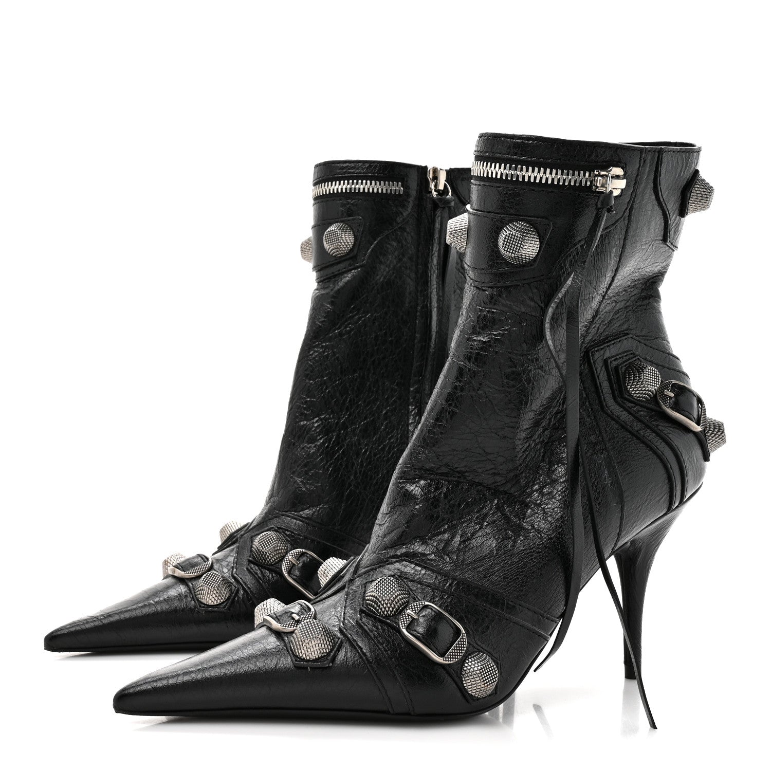 Balenciaga Agneau Arena Cagole 90mm Ankle Boots 37 Black