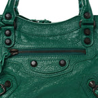 Balenciaga Agneau Classic Hardware Mini City Green