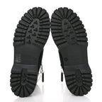Gucci Spice Lux Nappa Web Combat Boots 40 Black