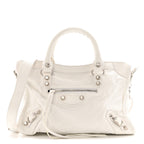 Balenciaga Arena Storico Classic Silver Hardware Small Le City  Optic White