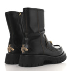 Gucci Cordovan Lux Womens Harald Horsebit 25mm Platform Boots 36 Black