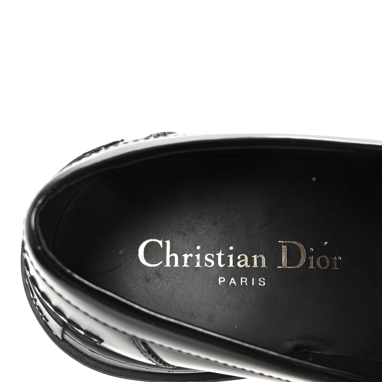 Christian Dior Brushed Calfskin Dior Code Lug Sole Platform 35mm Loafers 38.5 Black