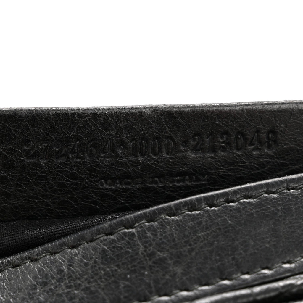 Balenciaga Agneau Classic Hardware M Porte-Monnaie Coin Purse Black