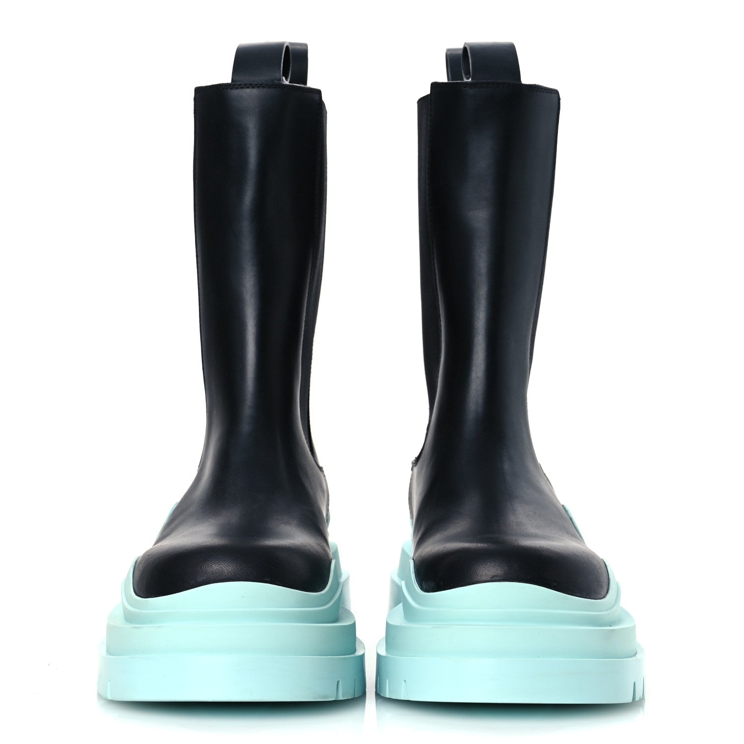 Bottega Veneta Calfskin Womens The Tire Chelsea Boots 39 Black Flannel