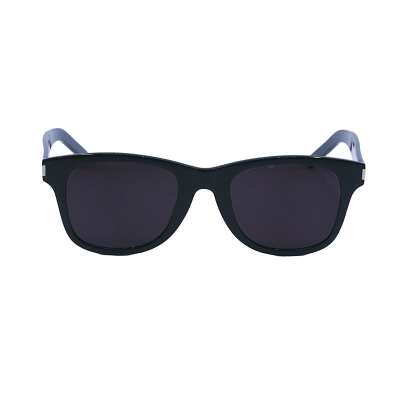 Saint Laurent Sunglasses Square Full Rim, Green Frame and Black Lens SL51BSLIM005