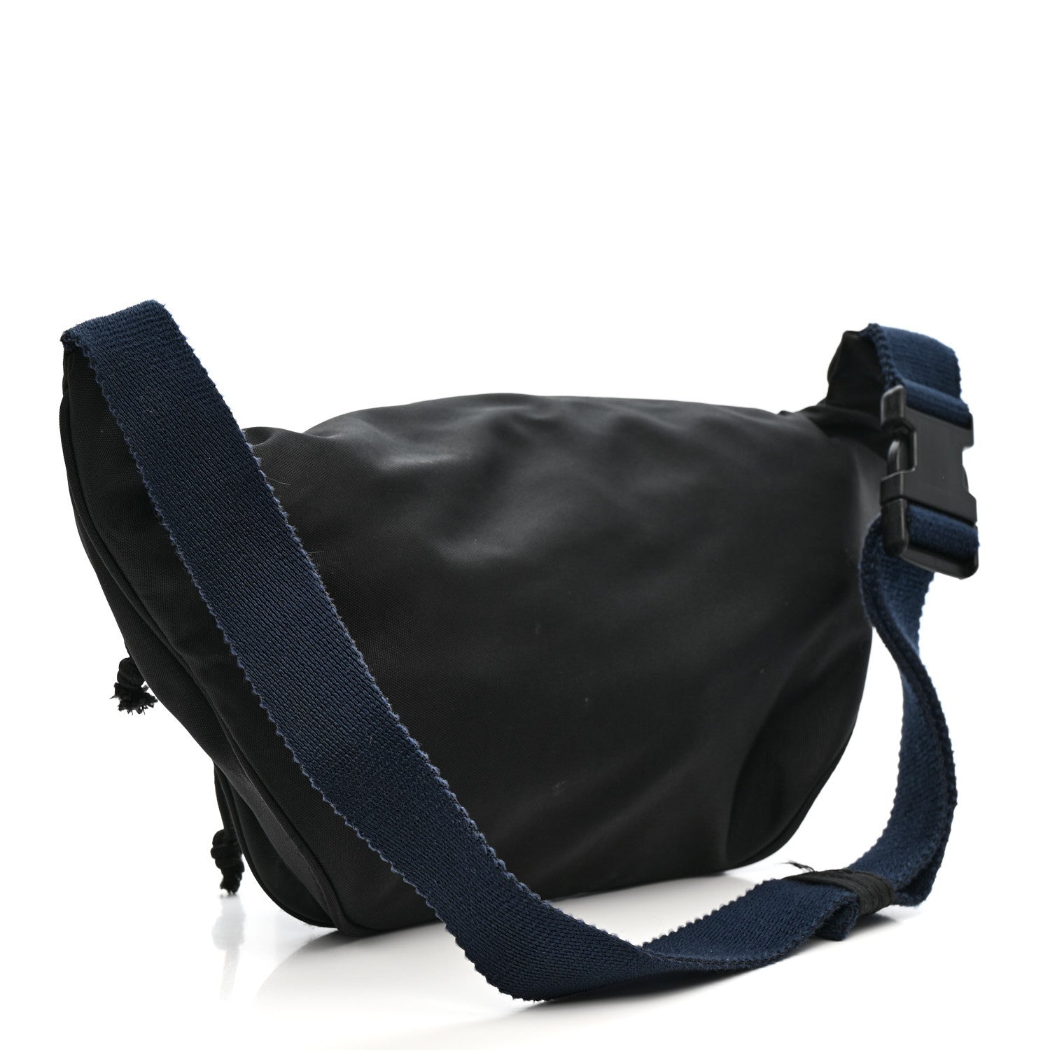 Balenciaga Recycled Sport Nylon Logo Embroidered Wheel Beltpack Black