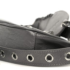 Balenciaga Agneau Arena Le Cagole Shoulder Bag XS Dark Grey