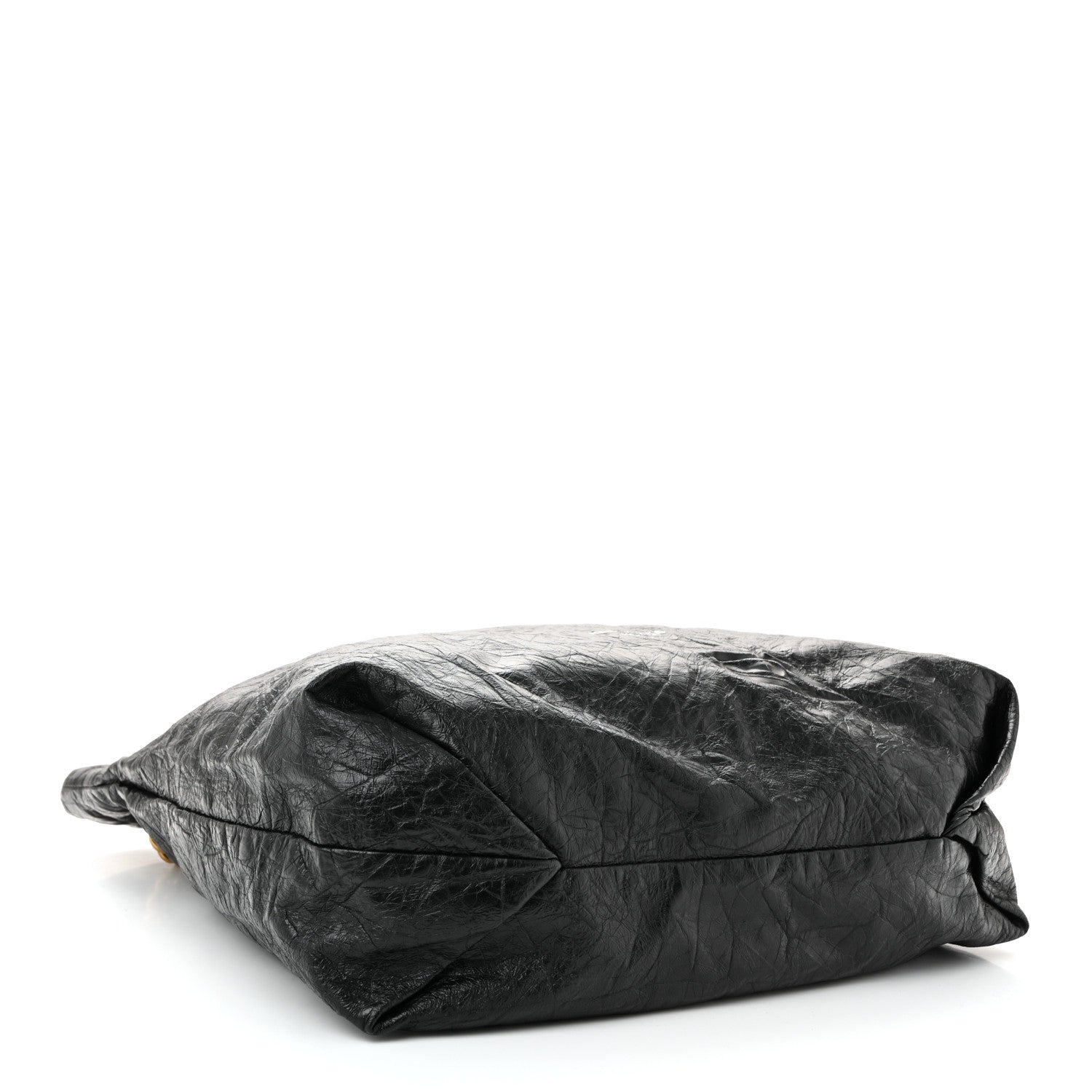 Balenciaga Crushed Calfskin Crush Medium Chain Tote  Black