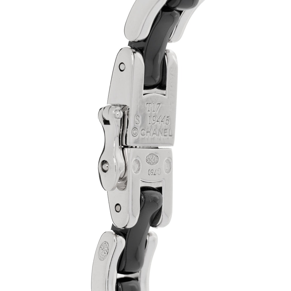 Chanel 18K White Gold Diamond Ceramic Ultra Bracelet Black