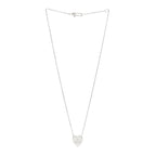 Gucci Sterling Silver Trademark Heart Pendant Necklace