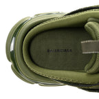 Balenciaga Mesh Rubber Mens Track Mules 41 Kaki