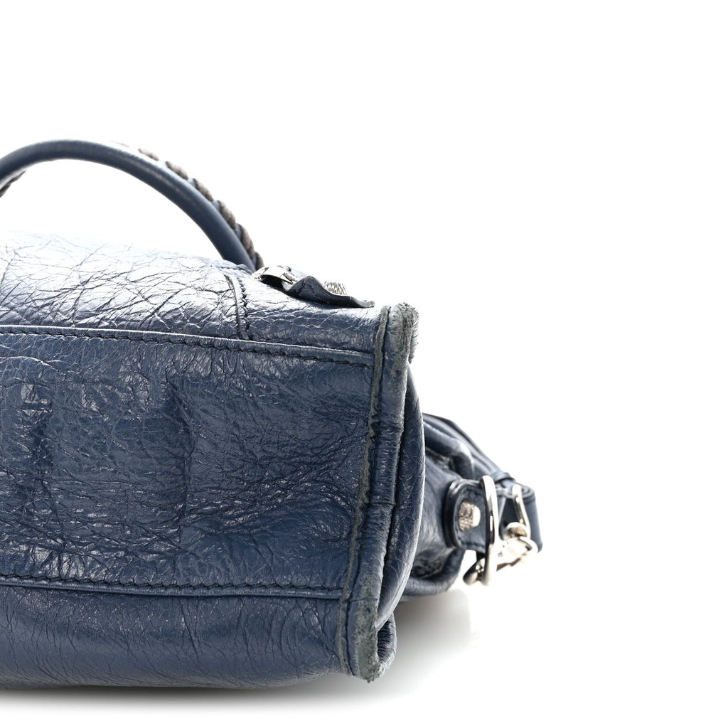 Balenciaga Agneau Giant 12 Silver Hardware S City Bleu Roi