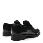 Prada Spazzolato Loafers 37.5 Black