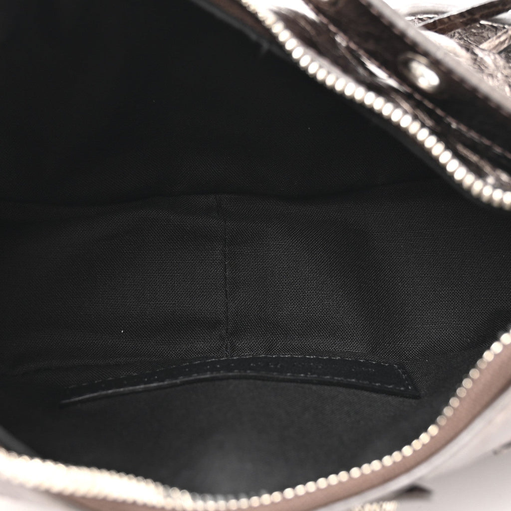Balenciaga Metallic Agneau Arena Le Cagole Shoulder Bag XS Dark Bronze