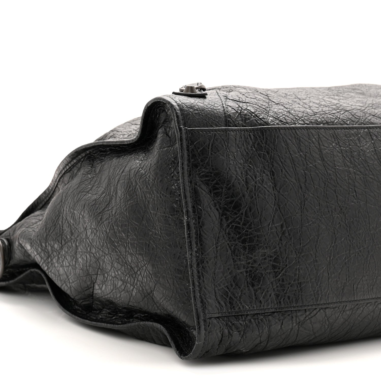 Balenciaga Arena Lambskin Brass Hardware Le City Travel Bag Black
