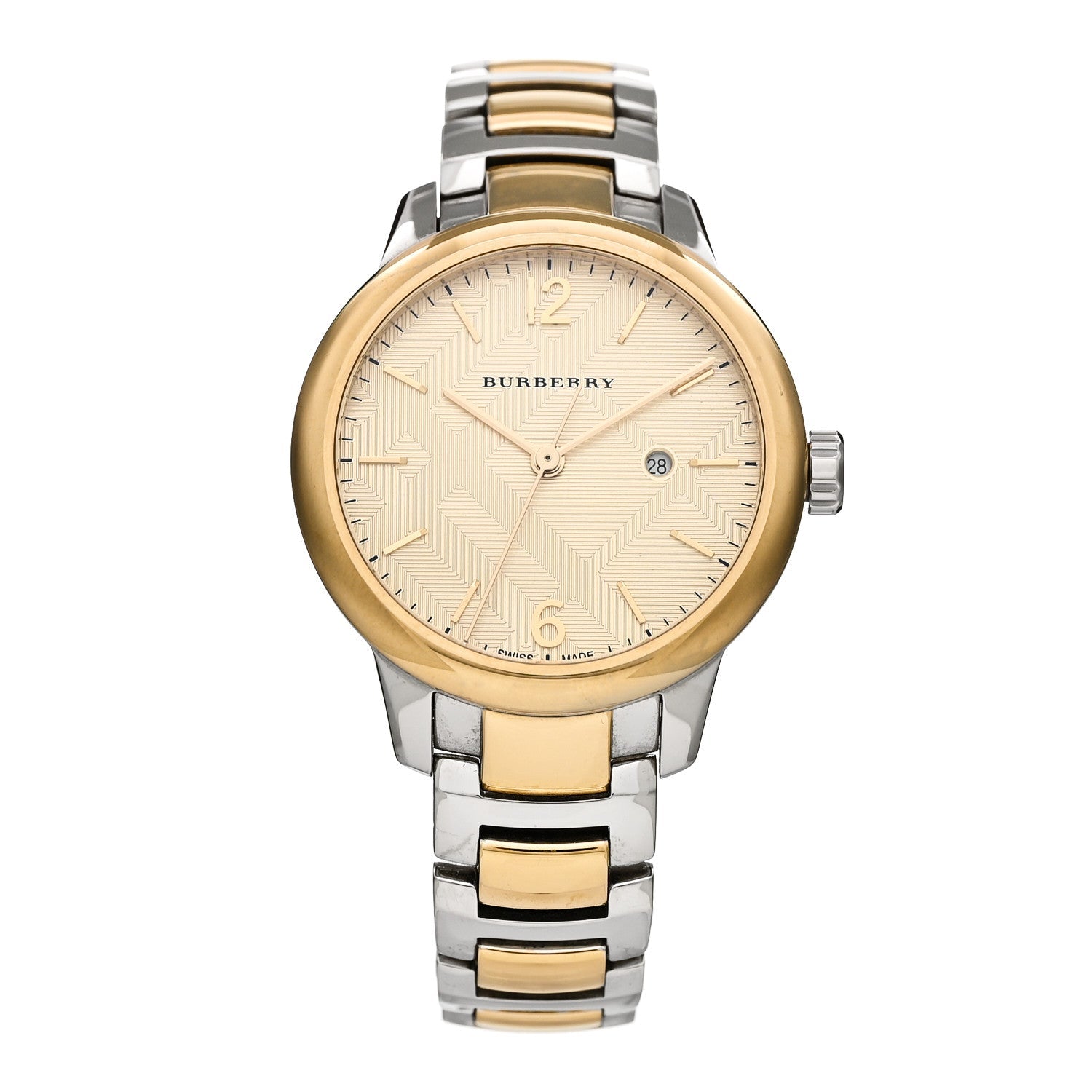 Burberry Stainless Steel 32mm Classic Round Quartz Watch Gold BU10118