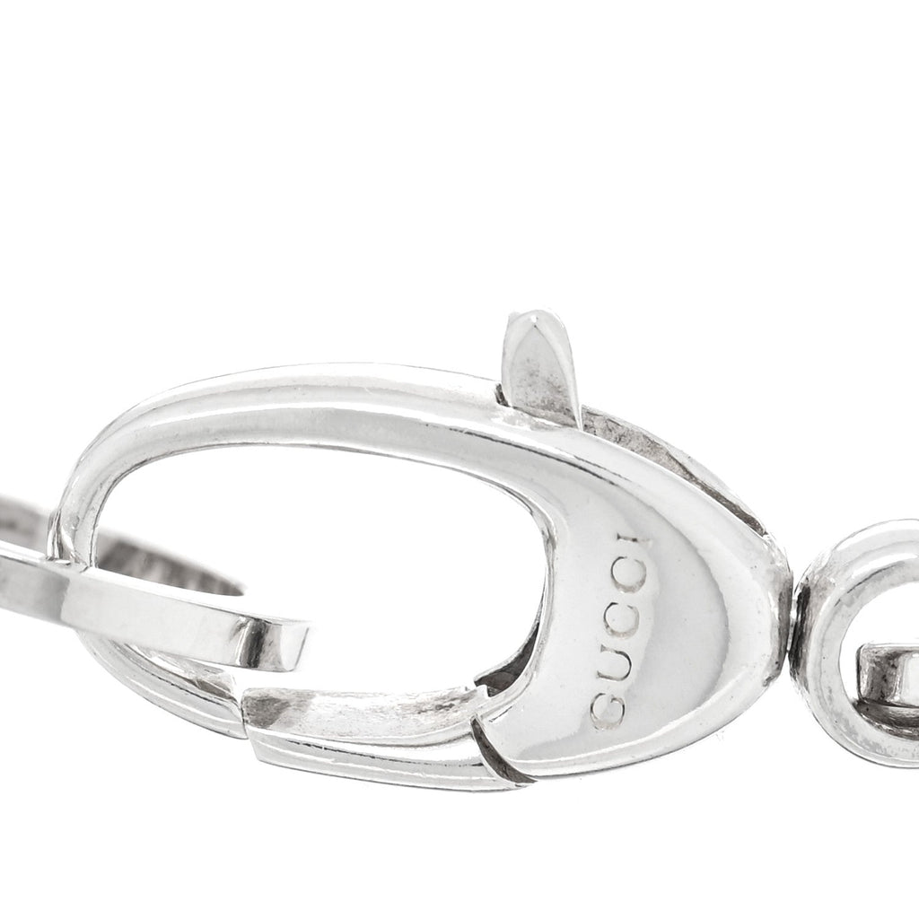 Gucci Sterling Silver Link Round Charm Bracelet