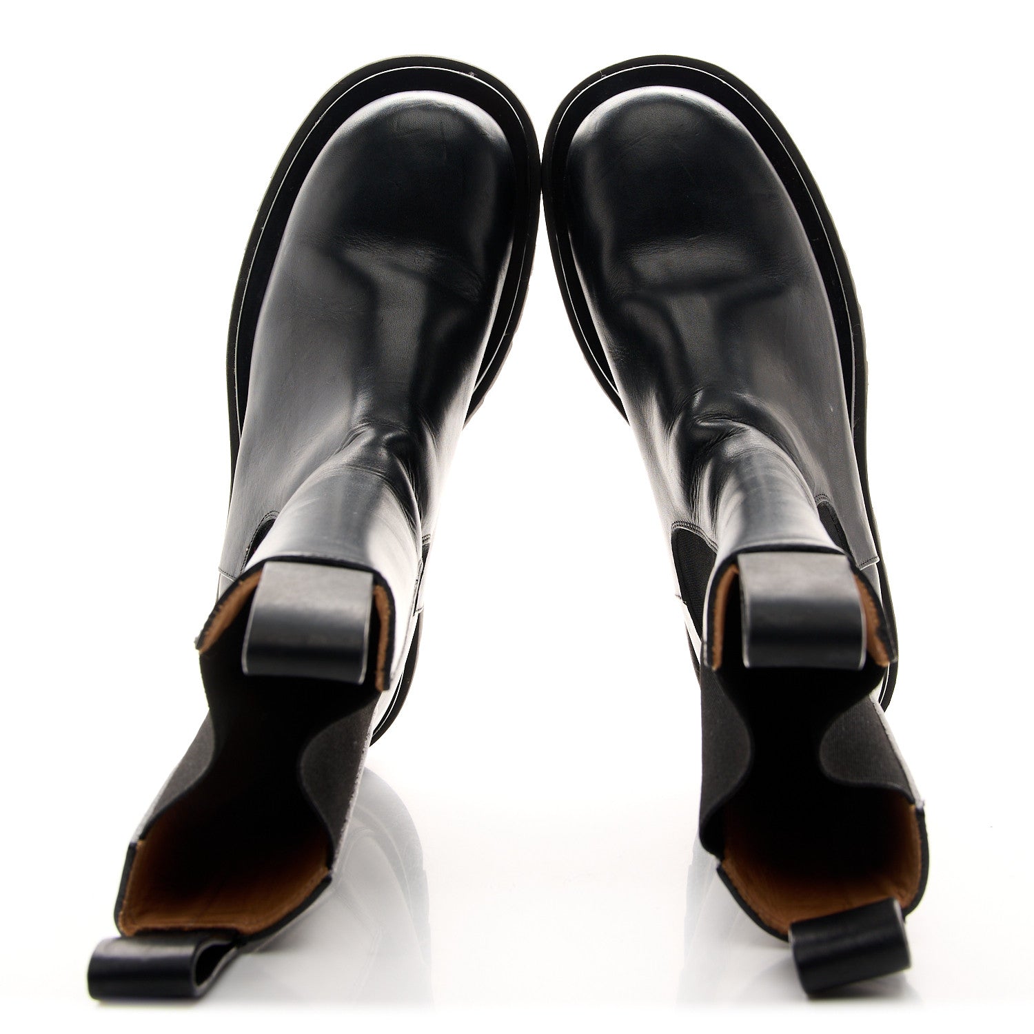 Bottega Veneta Calfskin The Lug Chelsea 55mm Boots 38 Black