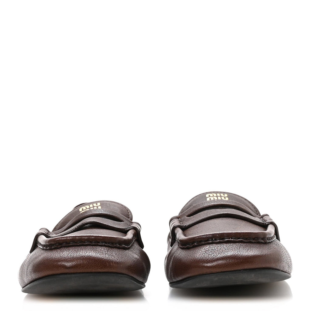 Miu Miu Ruches Nappa Loafer 35.5 Radica