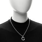 Gucci Sterling Silver G Pendant Necklace