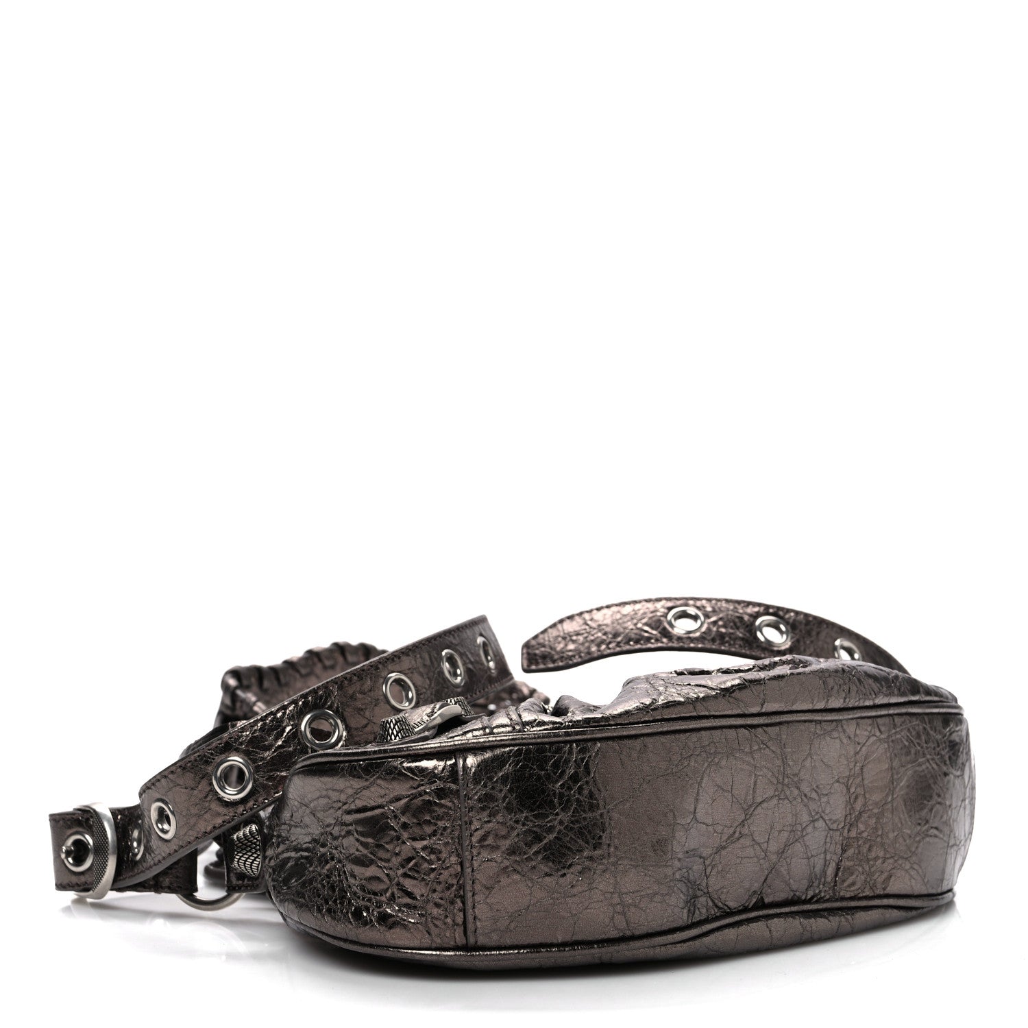 Balenciaga Metallic Agneau Arena Le Cagole Shoulder Bag XS Dark Bronze