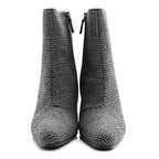 Balenciaga Wool Plaid Ankle Boots 41 Black White