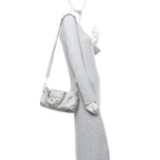 Balenciaga Agneau Giant 12 Silver Hardware Mini Twiggy Gris Glace