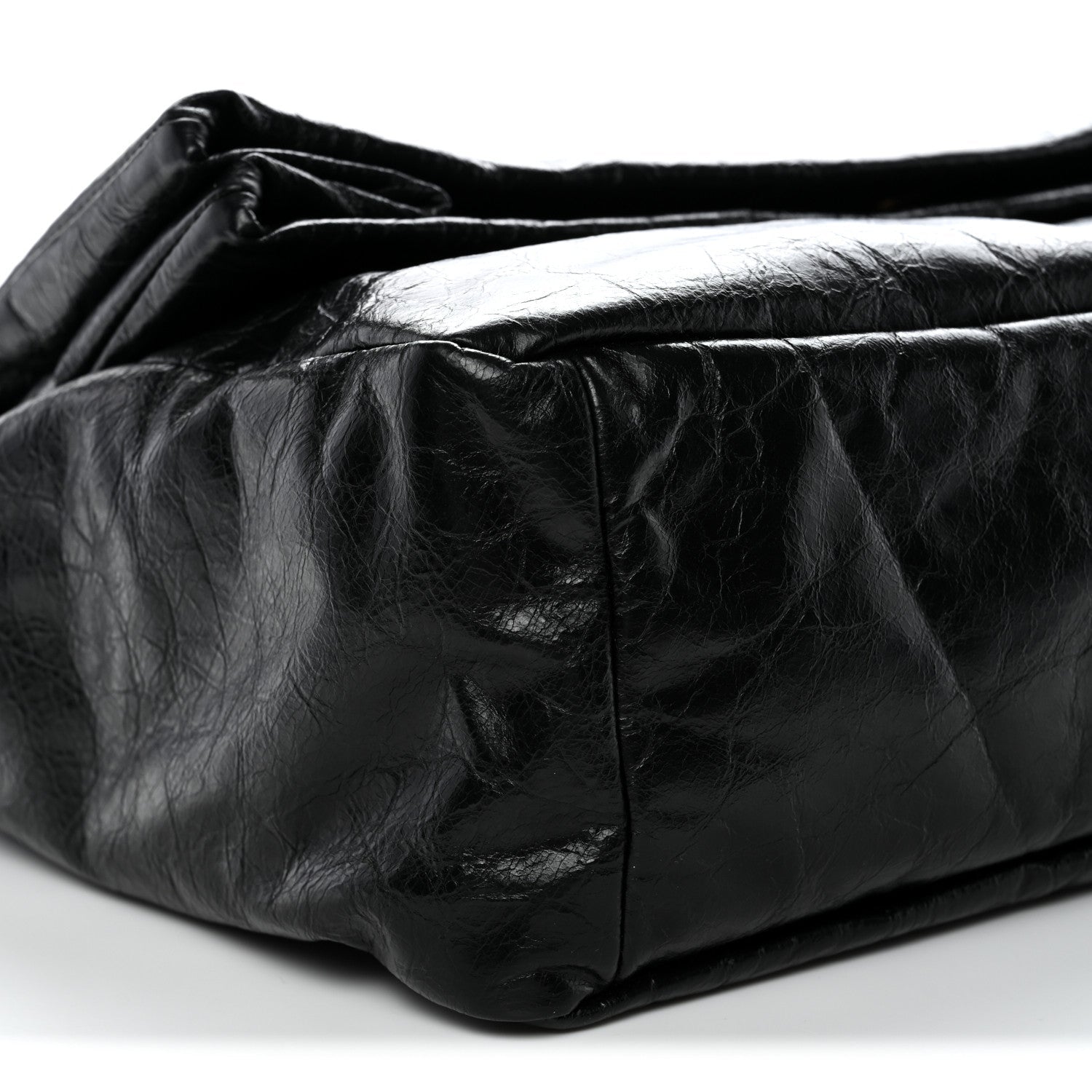 Balenciaga Arena Calfskin Medium Monaco Chain Shoulder Bag Black