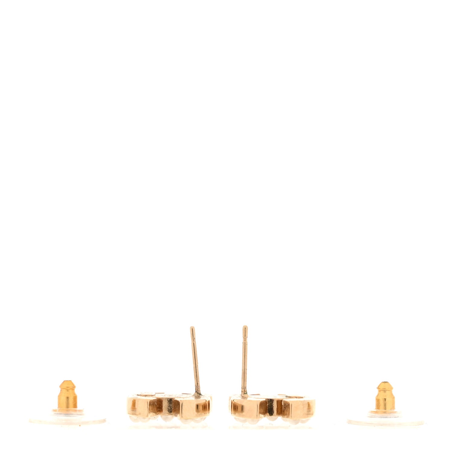 Chanel Pearl CC Earrings Gold