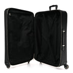 Gucci GG Supreme Monogram Large Four Wheel Suitcase Black Grey