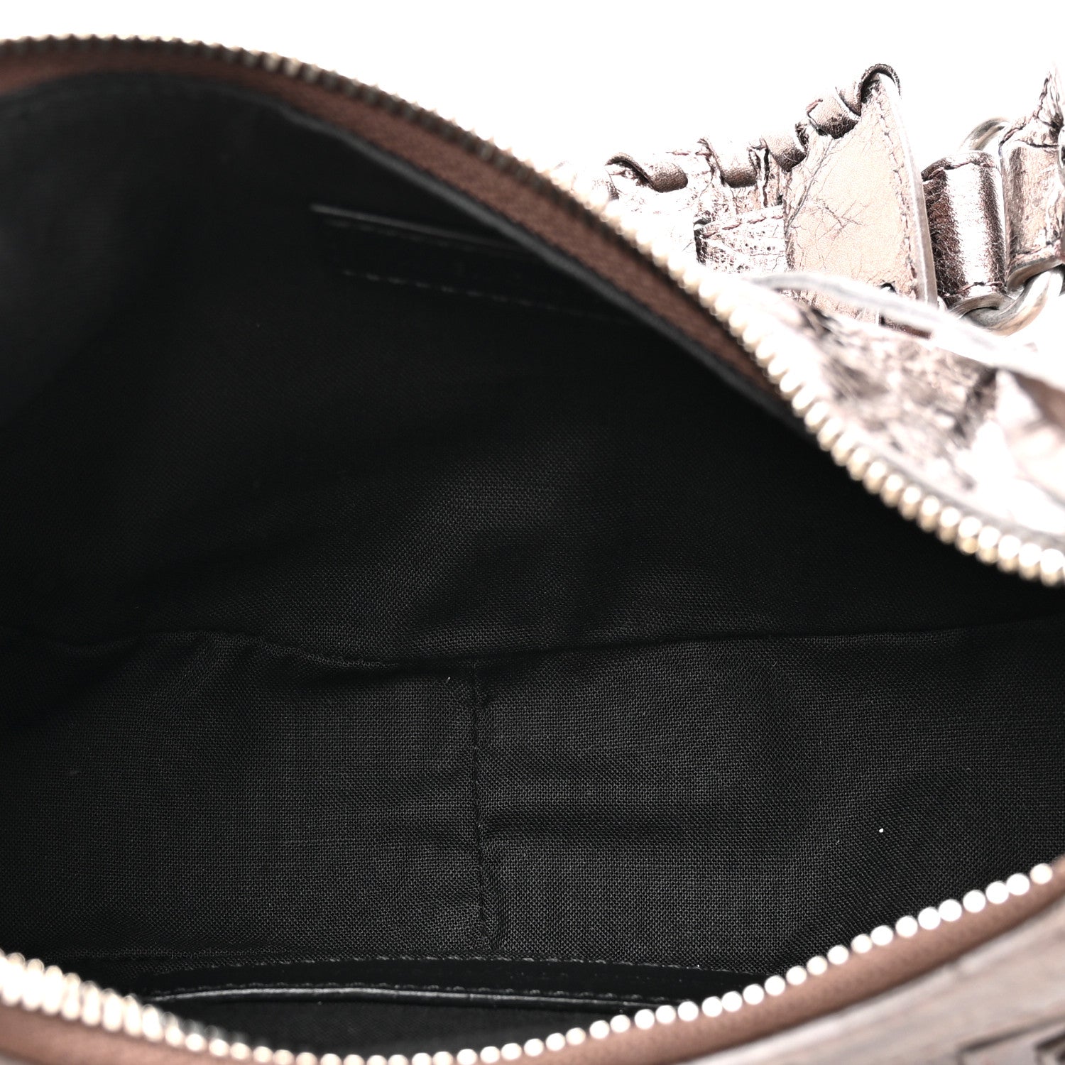 Balenciaga Metallic Agneau Arena Le Cagole Shoulder Bag XS  Dark Bronze