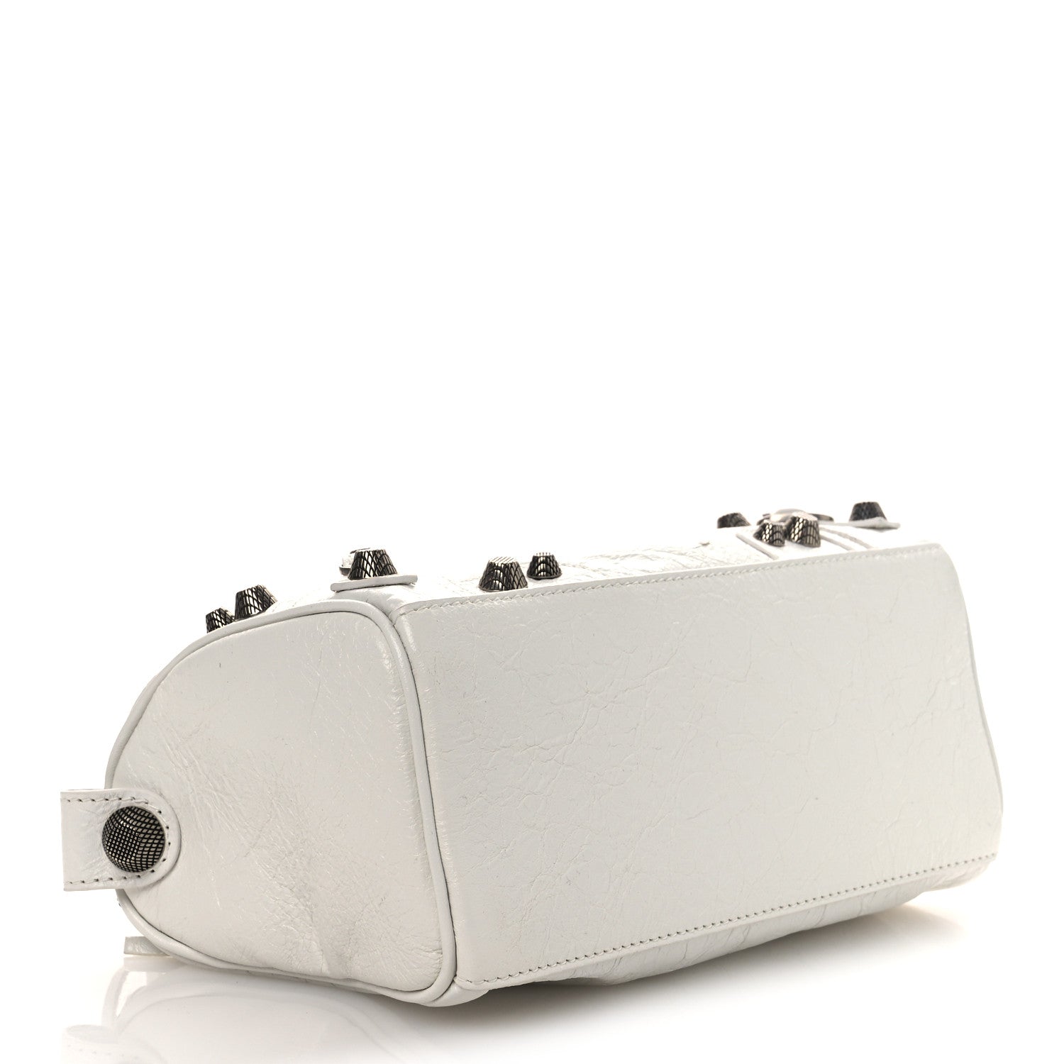 Balenciaga Agneau Arena Mini Le Cagole Duffle Crossbody Bag Optic White