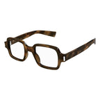 Saint Laurent Eyeglasses Square Full Rim, Dark Havana Frame and Clear Demo Lens Lens SL720OPT002