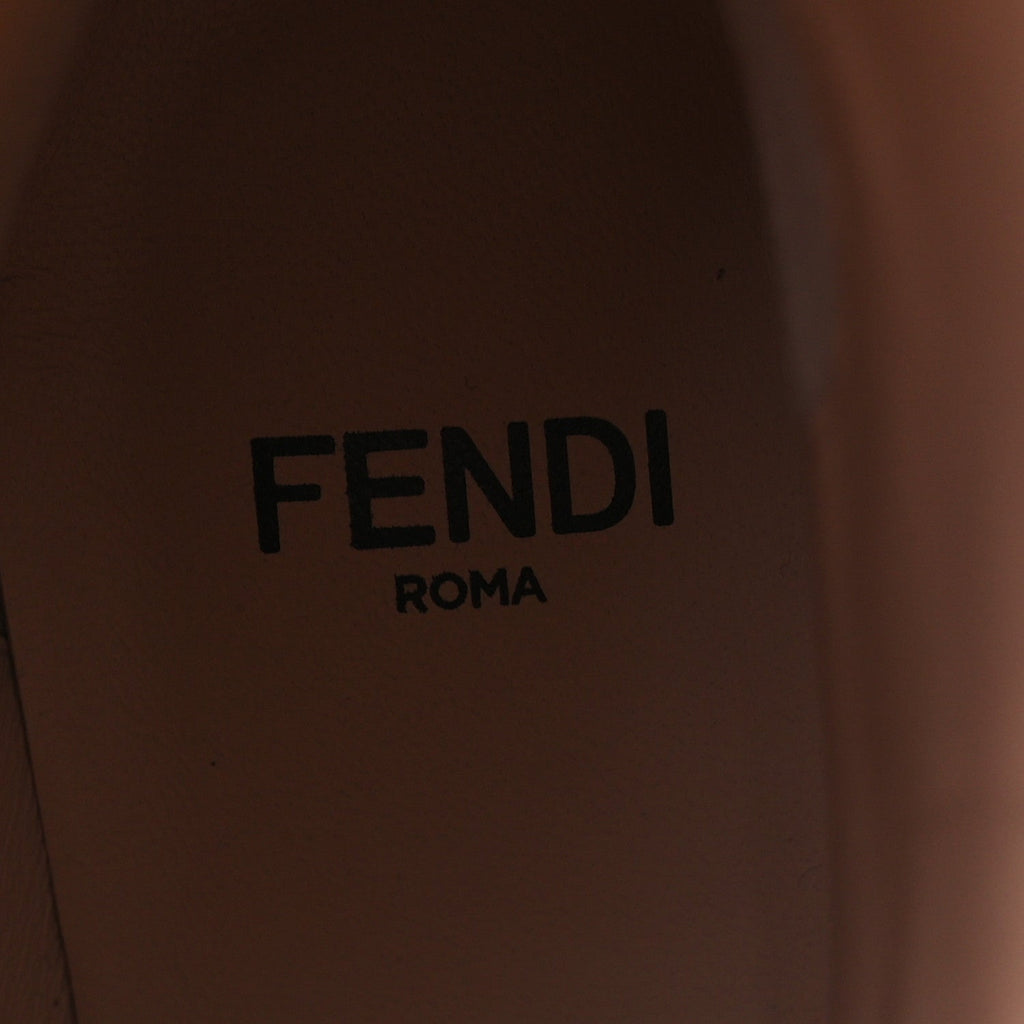 Fendi Vitello Karligraphy Logo FF Ankle Boots 35 White