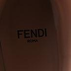 Fendi Vitello Karligraphy Logo FF Ankle Boots 35 White