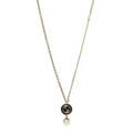 Gucci Metal Enamel Blondie Pendant Necklace Gold Black