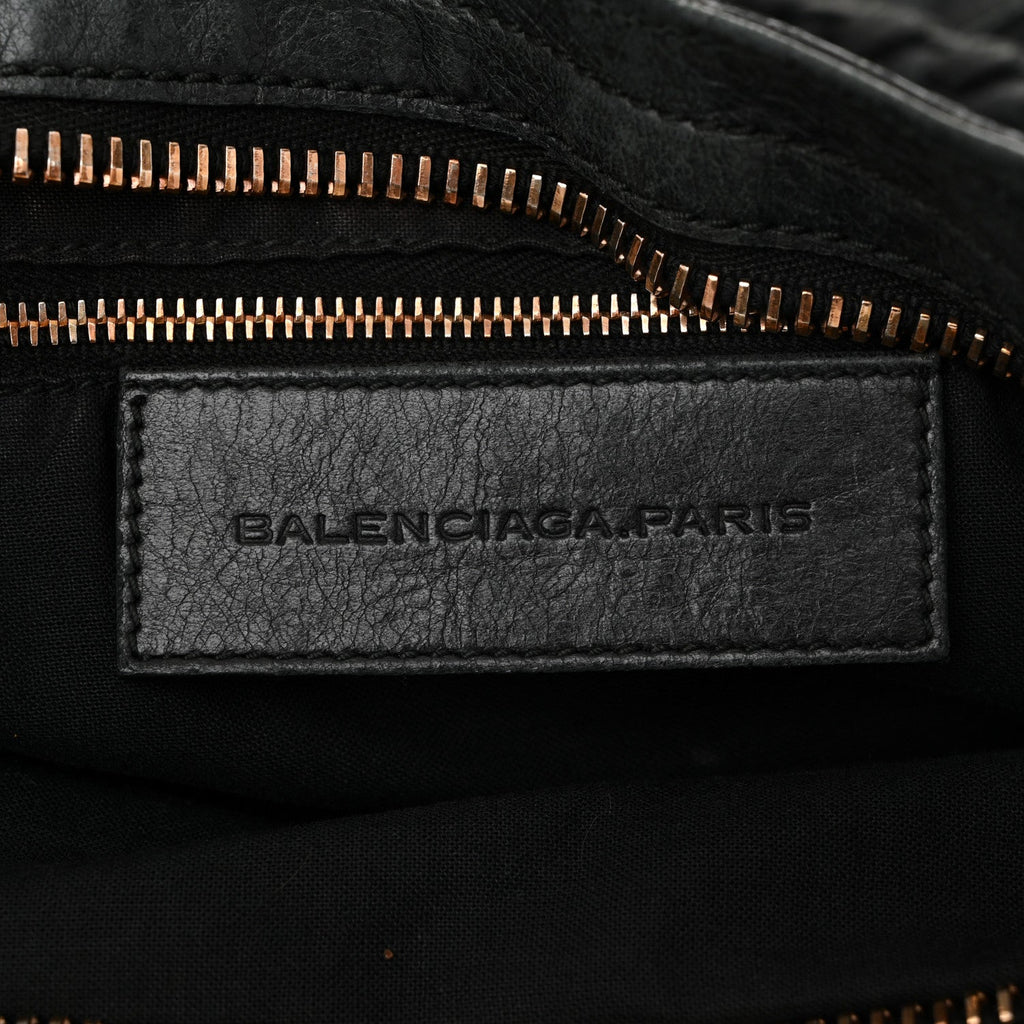 Balenciaga Agneau Giant 21 Rose Gold Hardware City Black
