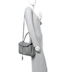 Balenciaga Grained Calfskin Small Rodeo Top Handle Handbag Grey
