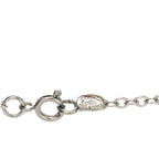 Chanel Baguette Crystal CC Necklace Silver