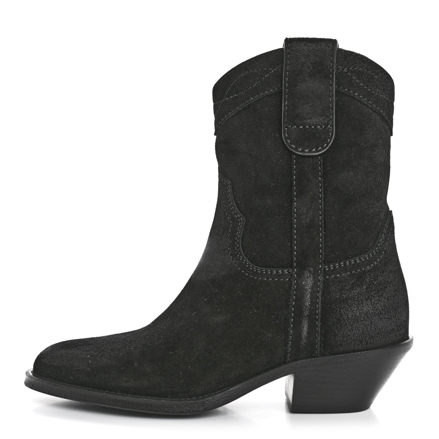 Saint Laurent Suede Eastwood Western Boots 35 Black