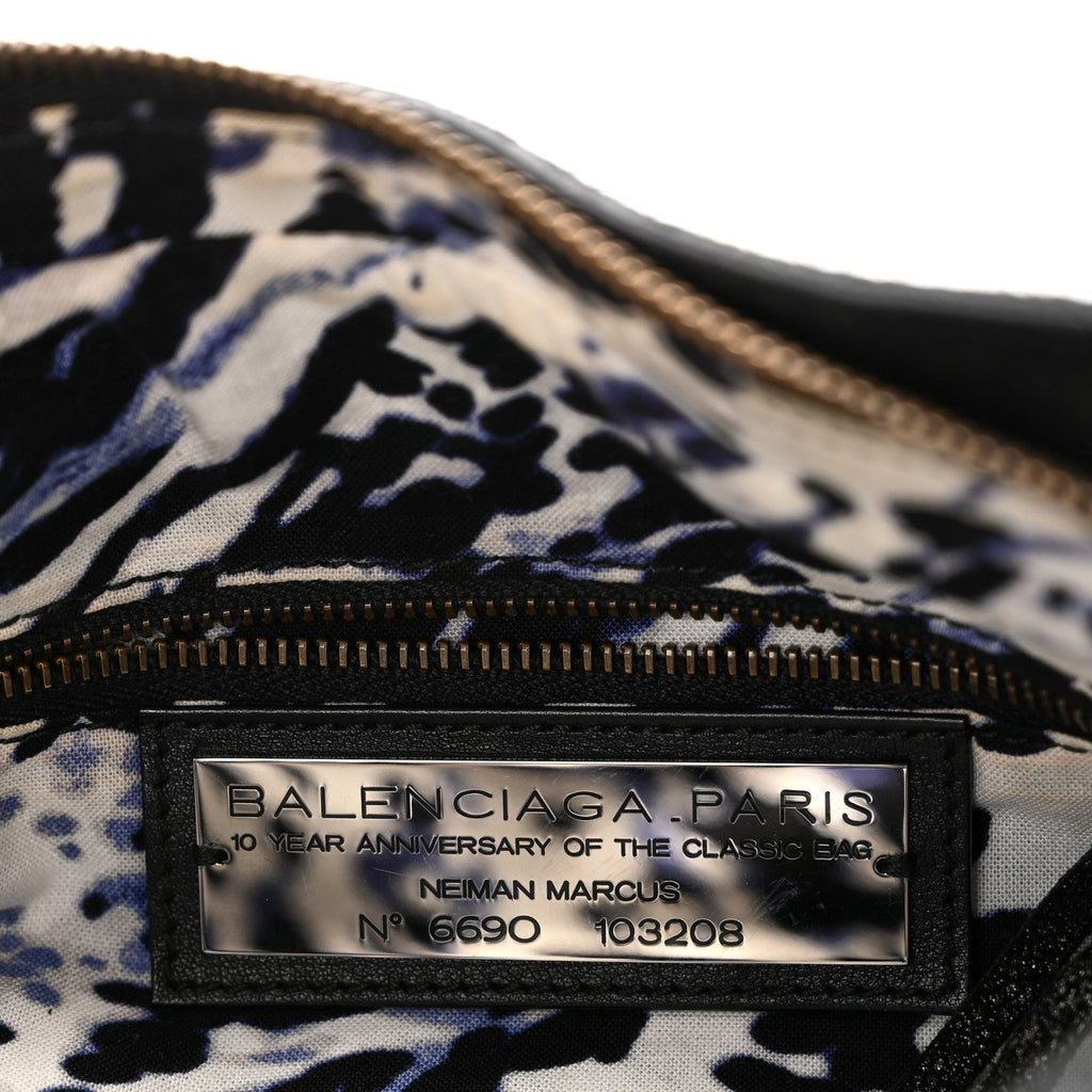 Balenciaga Craquele Calfskin Classic Hardware First Black