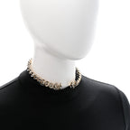 Chanel Metal CC Chain Link Choker Necklace L Gold