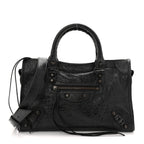 Balenciaga Agneau Arena Storico Classic Hardware Small Le City Black