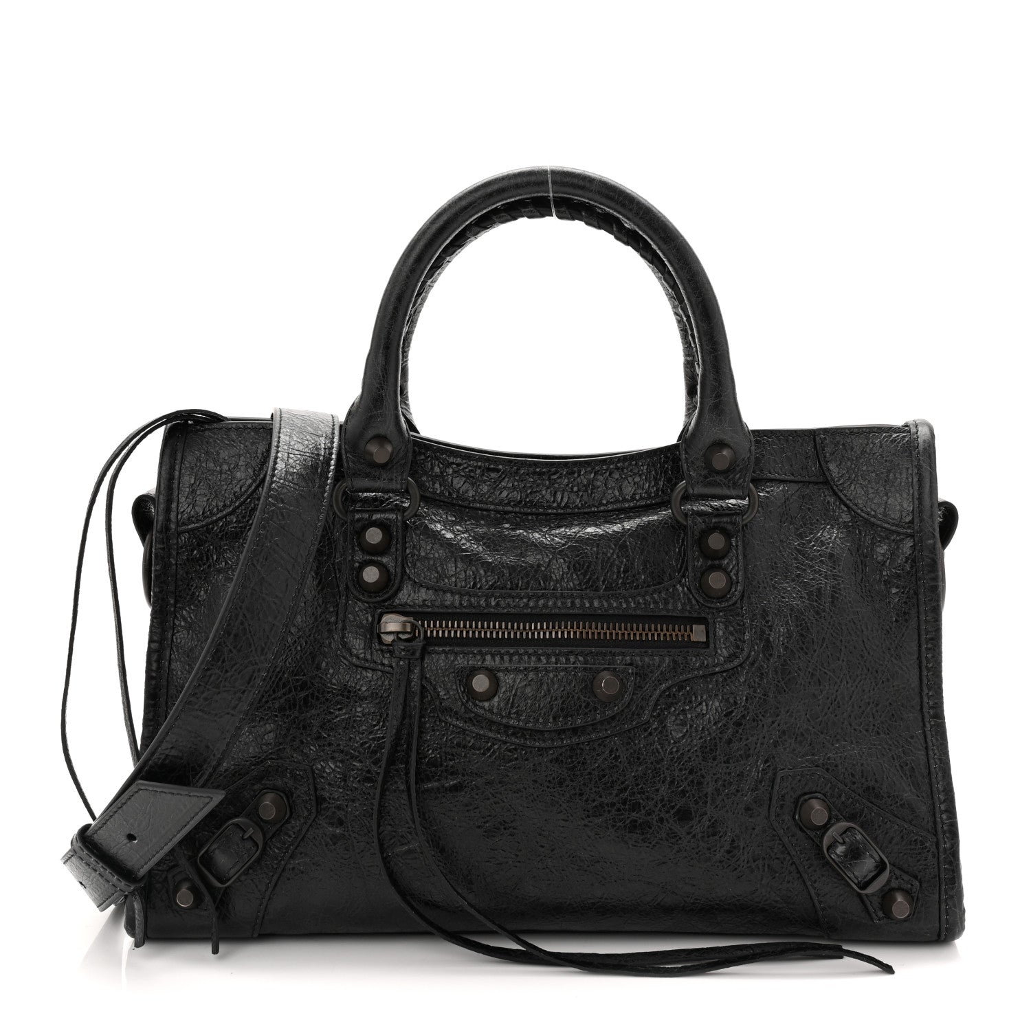 Balenciaga Agneau Arena Storico Classic Hardware Small Le City Black