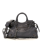 Balenciaga Agneau Arena Neo Cagole City Handbag Dark Grey