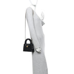 Chanel Shiny Aged Calfskin Quilted Nano Kelly Shopper Black