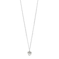 Saint Laurent Metal Heart Necklace Silver